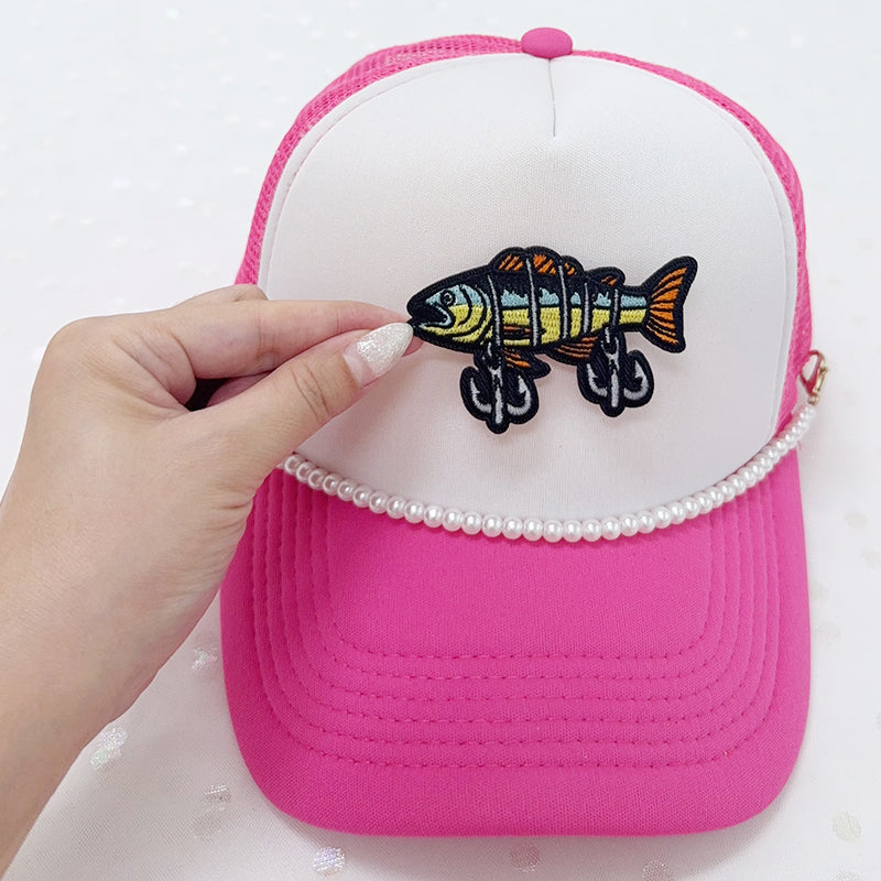Fishing Lure Embroidered Iron-On Patch