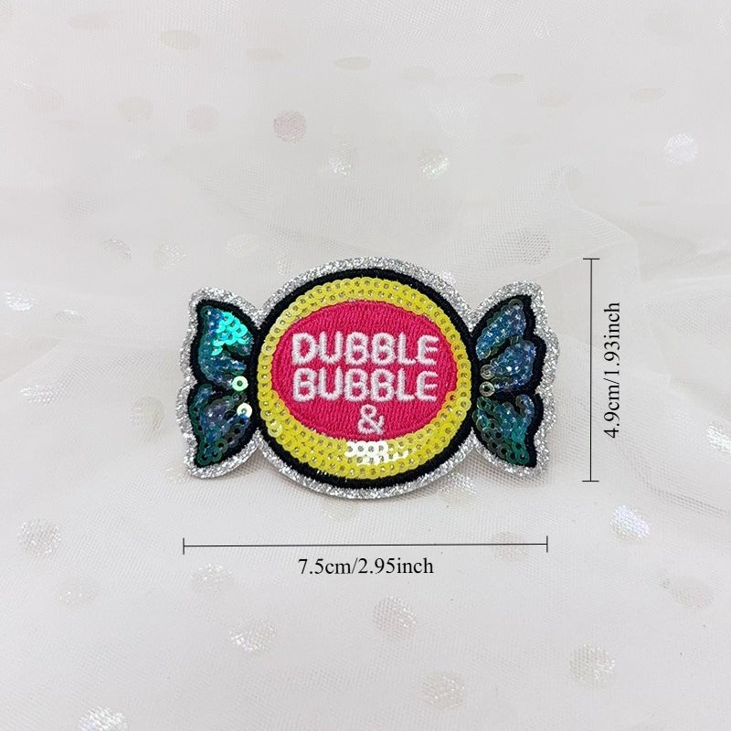 SEQUIN DUBBLE & BUBBLE Embroidered Hat Patch