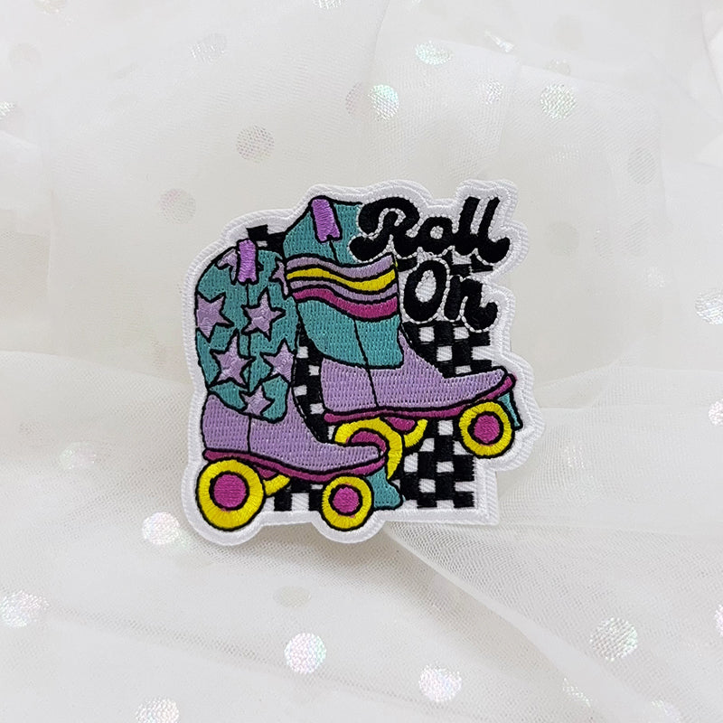 ROLL ON  Embroidered Iron-On Patch