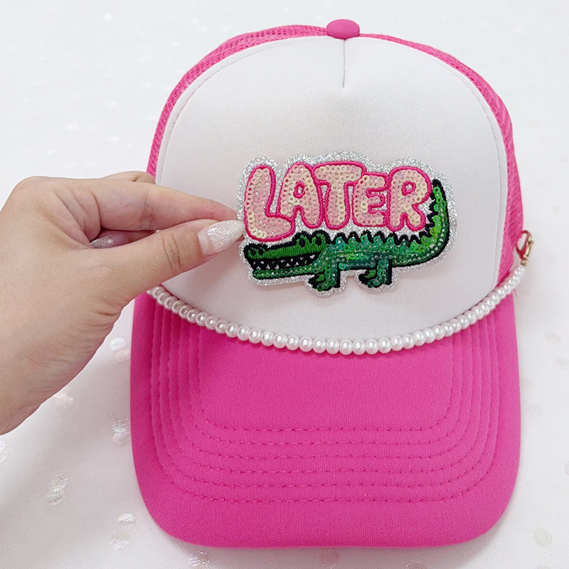 SEQUIN Later Gator Embroidered Hat Patch