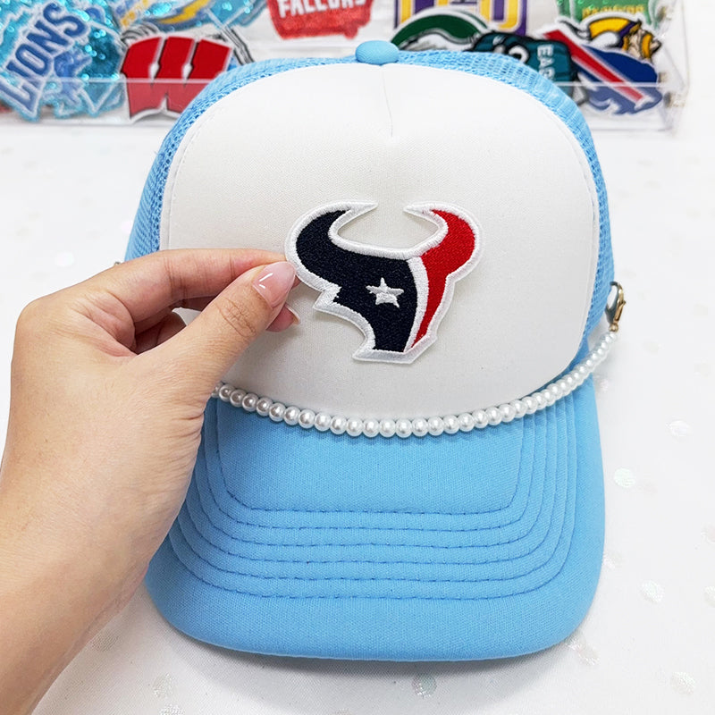 HOUSTON TEXANS  Embroidered Iron-On Patch