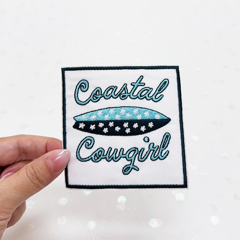COASTAL COWGIRL  Embroidered Iron-On Patch