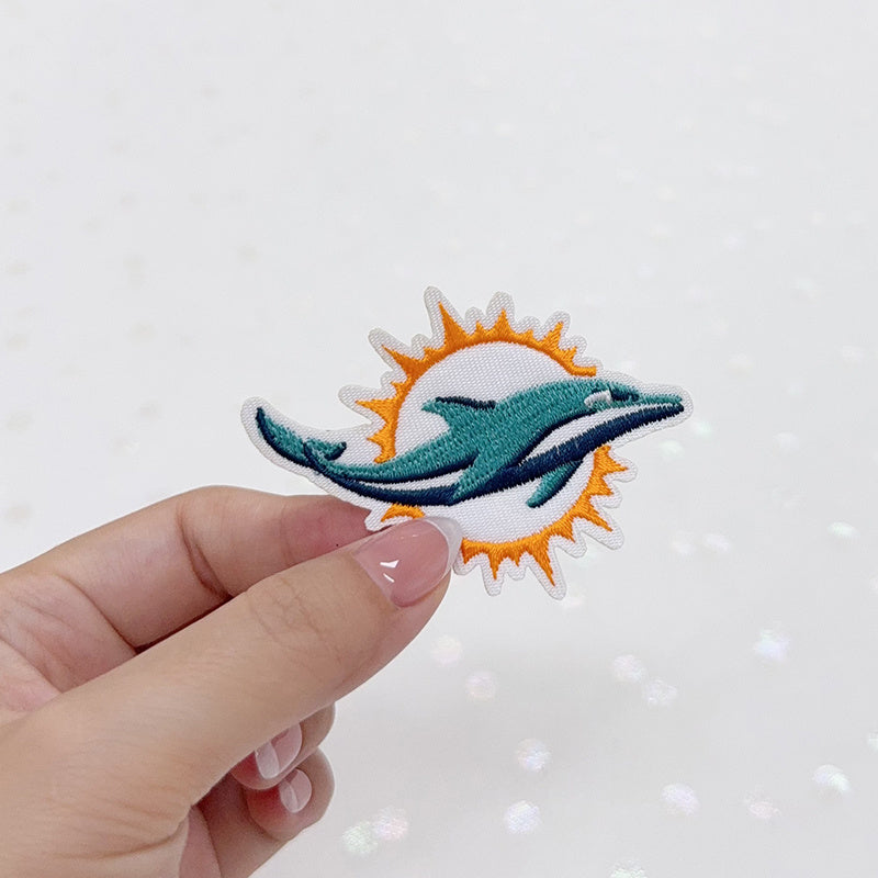 MINI Miami DolphinsEmbroidered Iron-On Patch