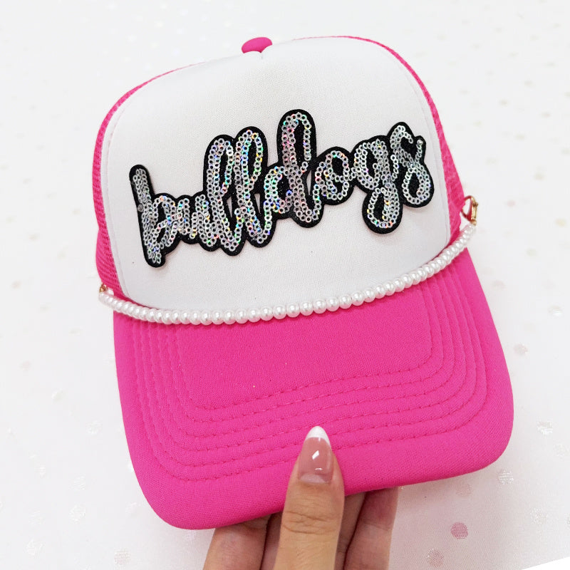 bulldogs sequin Embroidered Iron-On Patch