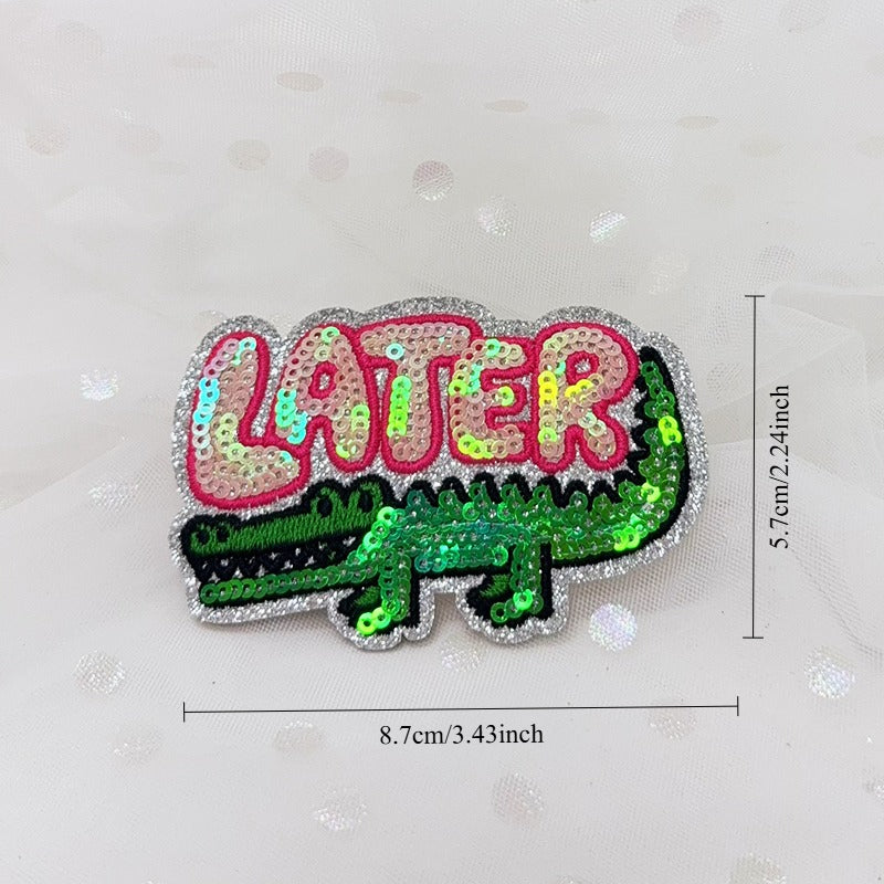 SEQUIN Later Gator Embroidered Hat Patch