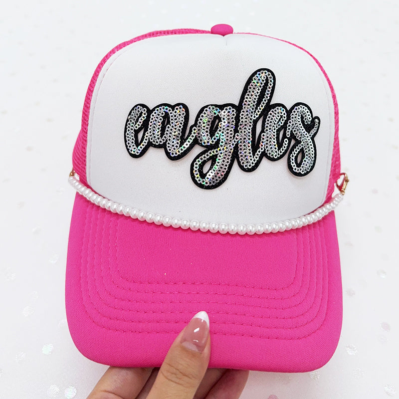 eagles sequin Embroidered Iron-On Patch