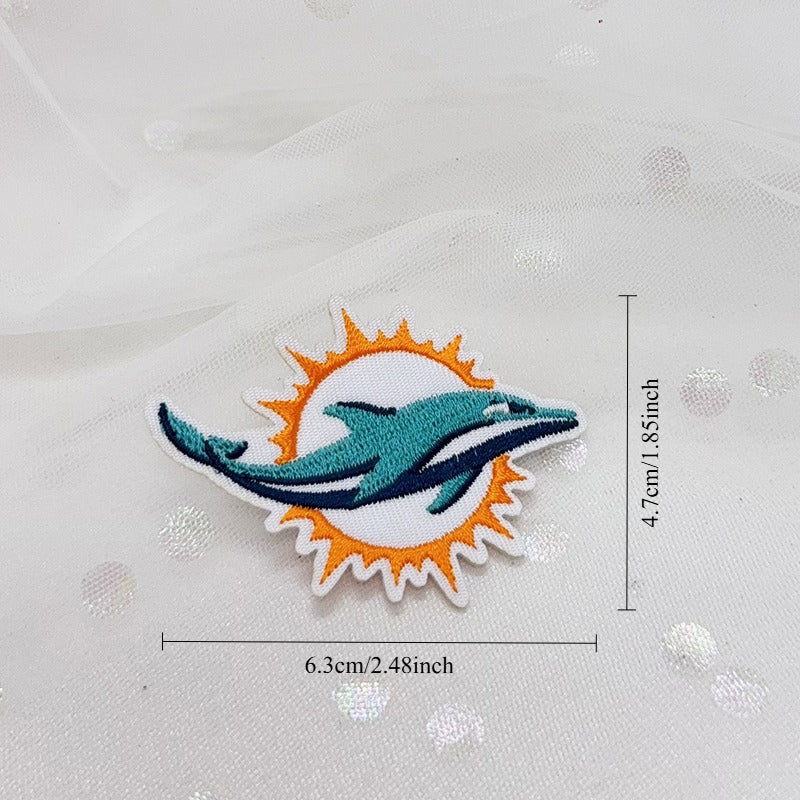 MINI Miami DolphinsEmbroidered Iron-On Patch