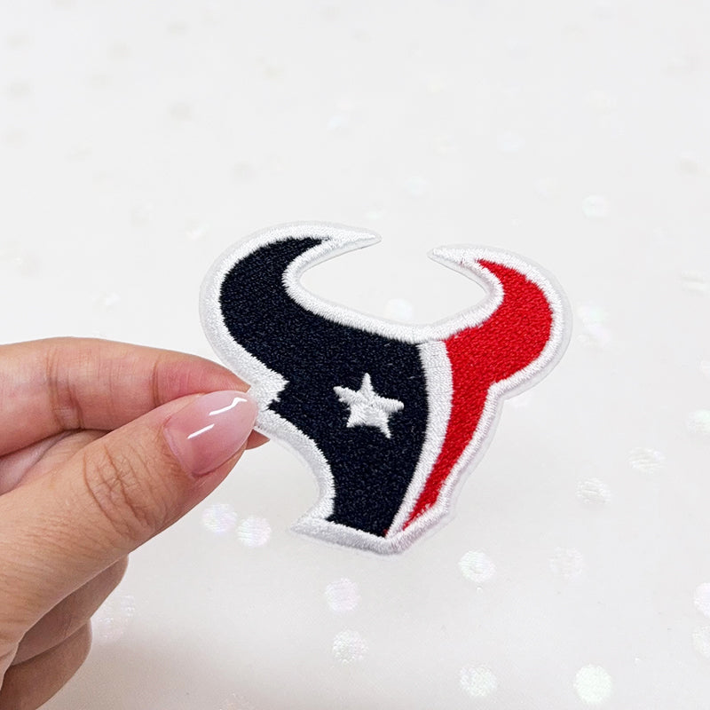 HOUSTON TEXANS  Embroidered Iron-On Patch