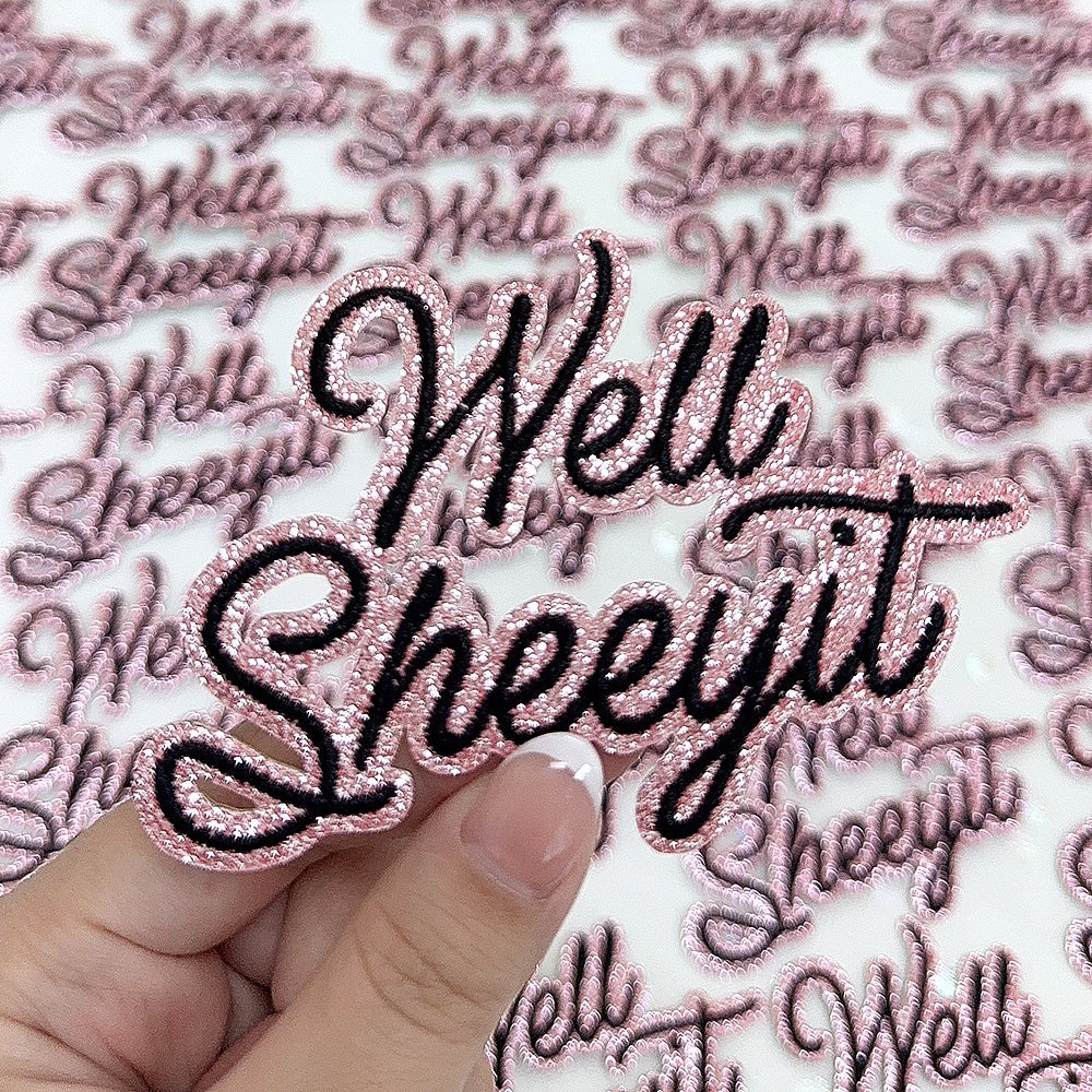 well sheeyit iron-on patch hat size