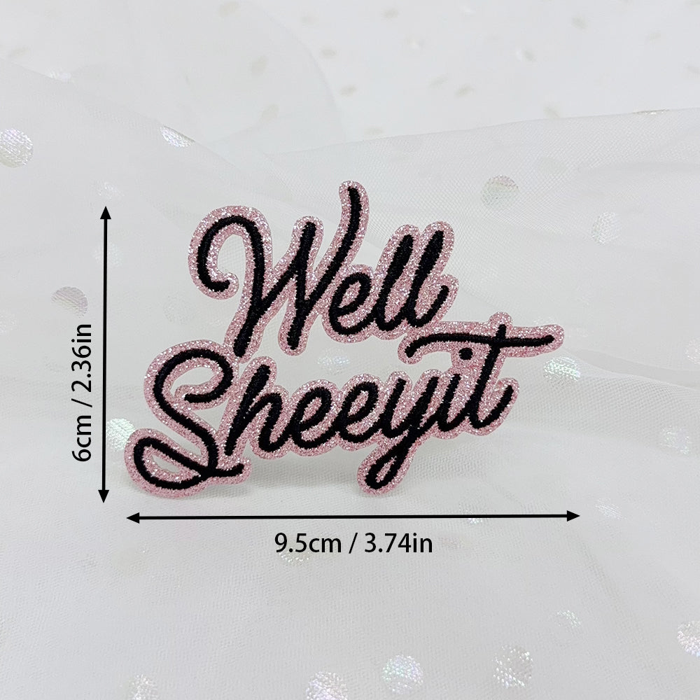 well sheeyit iron-on patch hat size