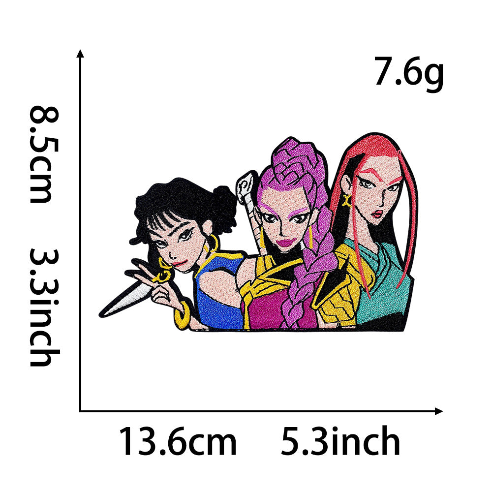 KPop Huntr/x Embroidered  Iron-On Patch