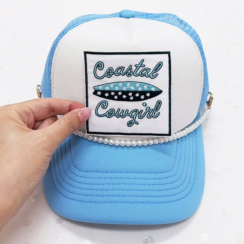 COASTAL COWGIRL  Embroidered Iron-On Patch