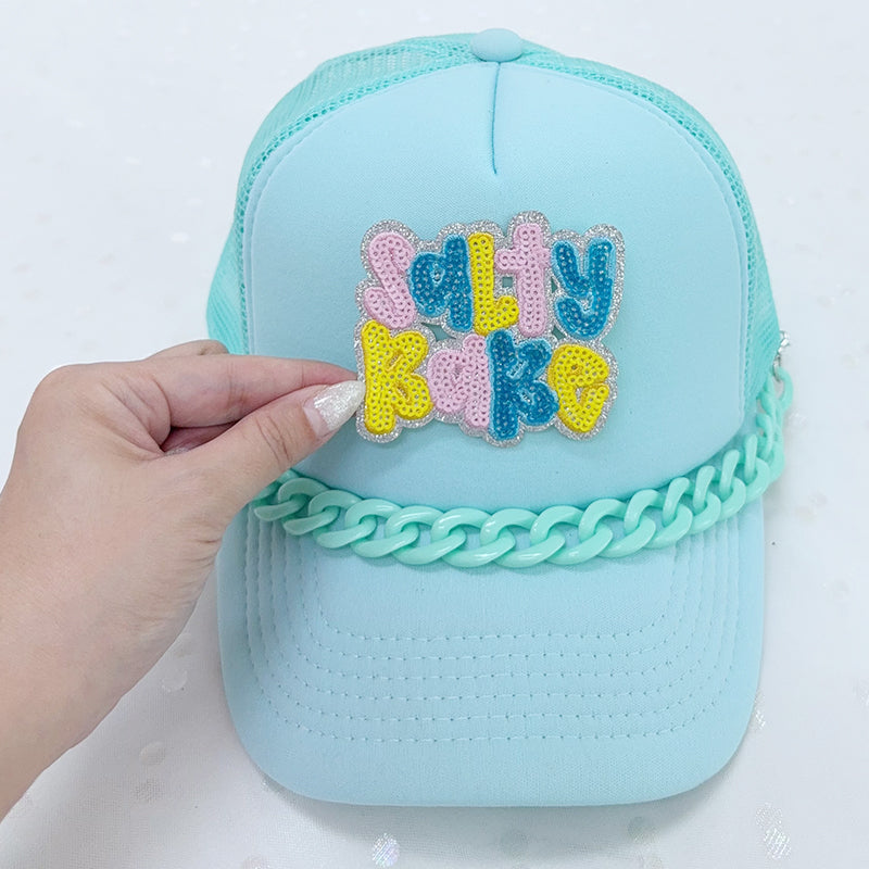 SEQUIN SALTY BABE Embroidered Hat Patch