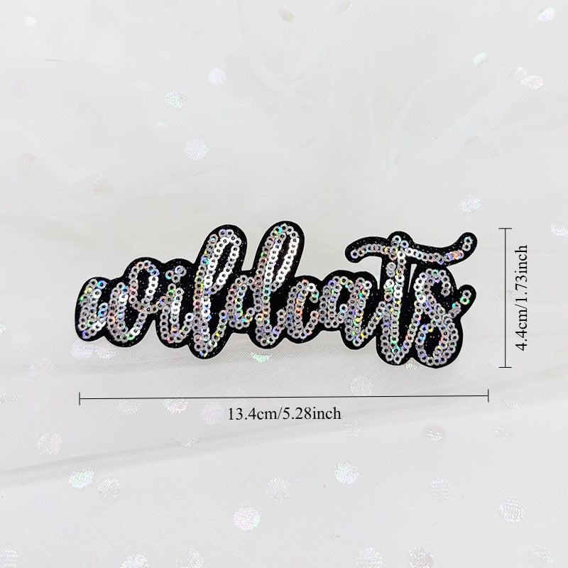 wildcats sequin Embroidered Iron-On Patch