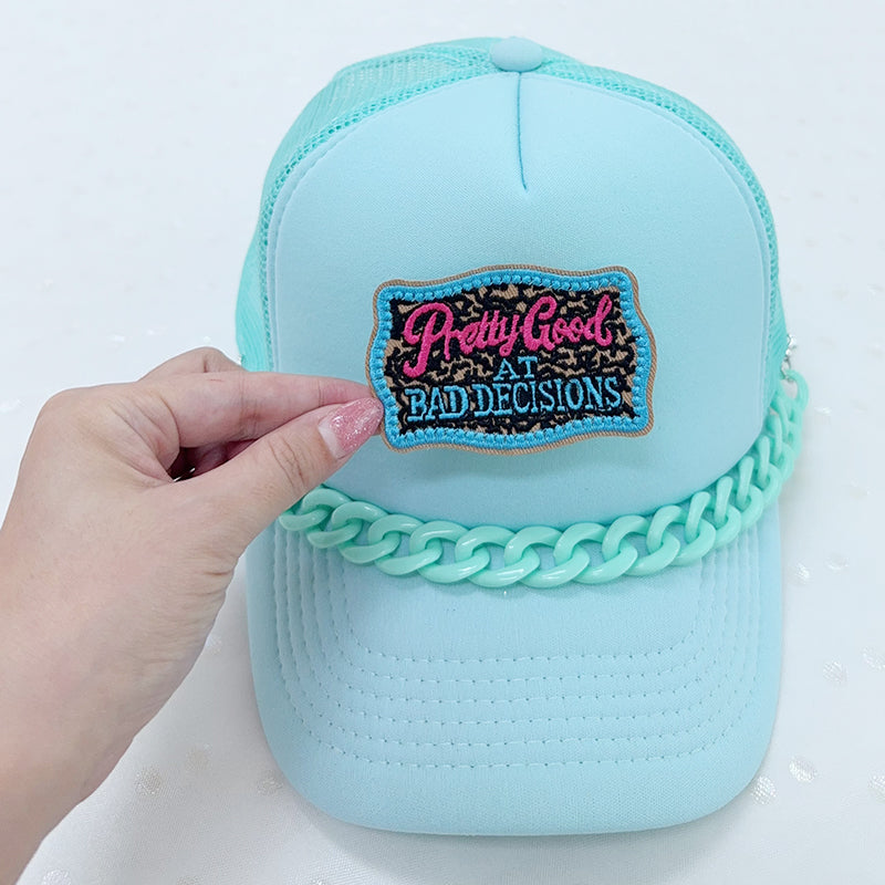 Pretty Good At Bad Decisions Embroidered Iron-On Patch