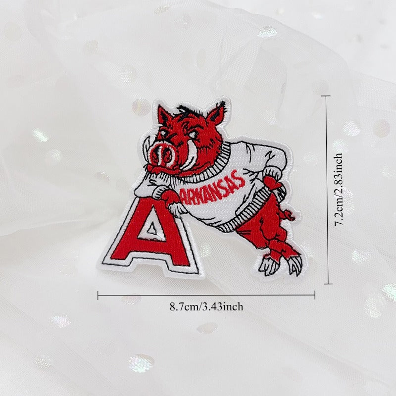 University of Arkansas Embroidered Iron-On Patch